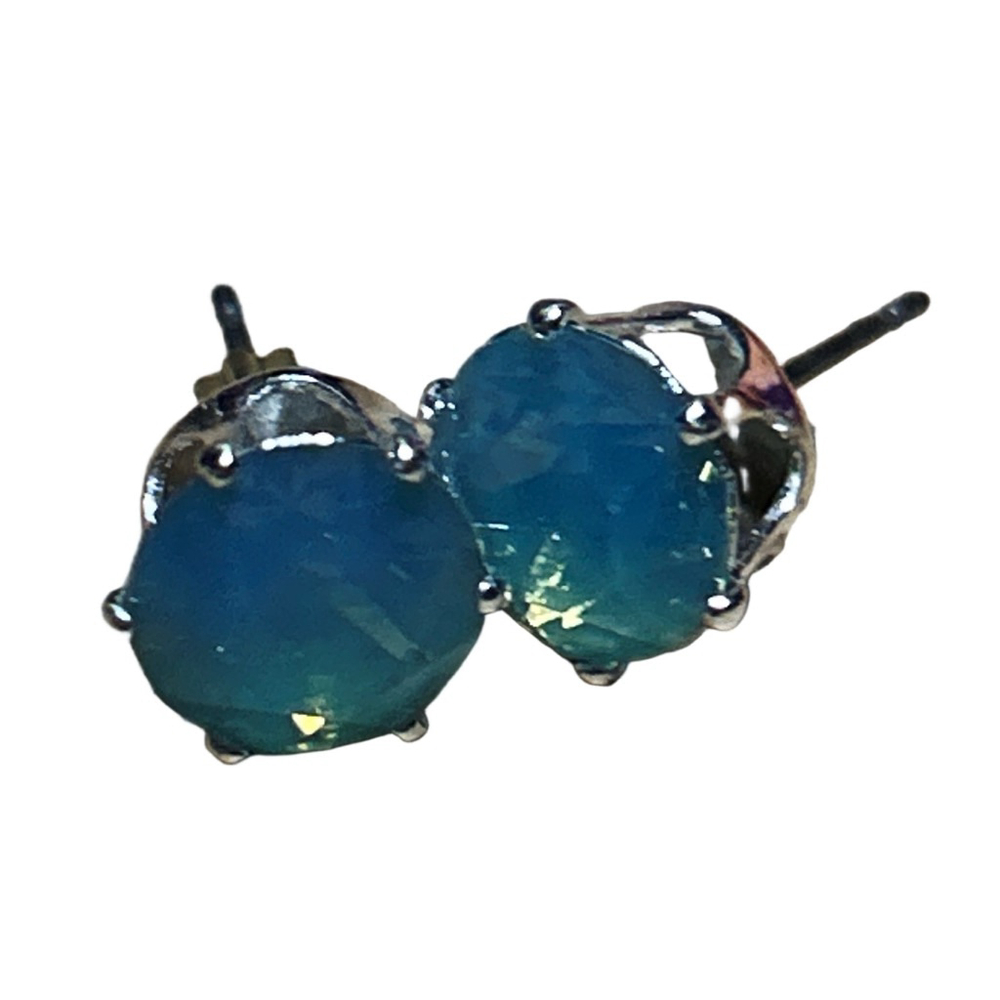 Unbranded Blue Stud Earrings Women's One Size - Picture 2 of 2